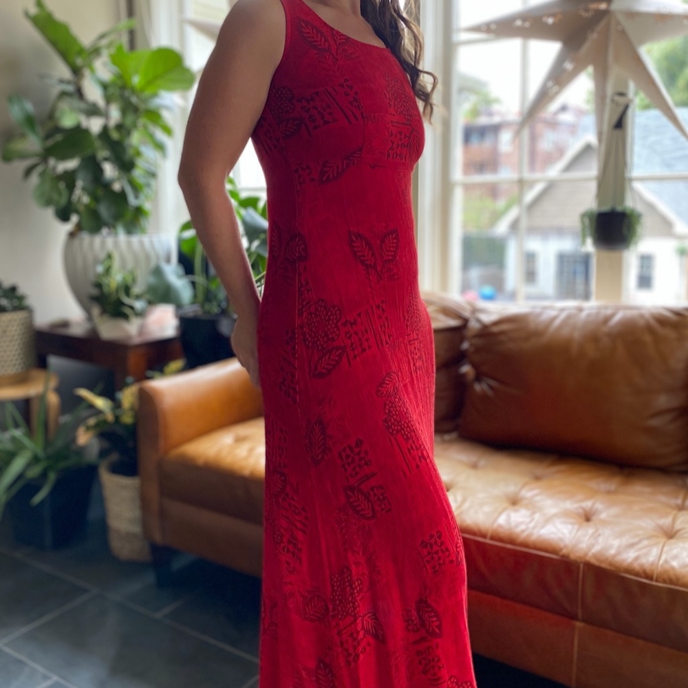 Vintage Red Hawaiian Dress 🌺 🌸